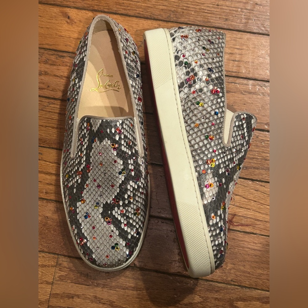 Christian Louboutin 38.5 Python With Multicolored… - image 6
